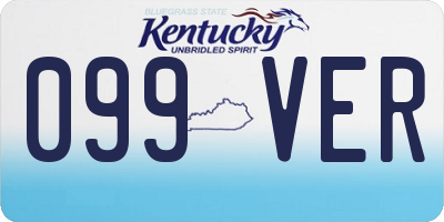 KY license plate 099VER