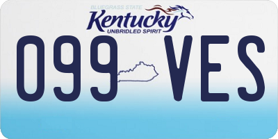 KY license plate 099VES