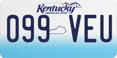 KY license plate 099VEU