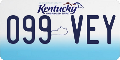 KY license plate 099VEY
