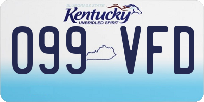 KY license plate 099VFD