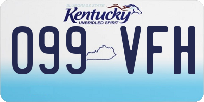 KY license plate 099VFH