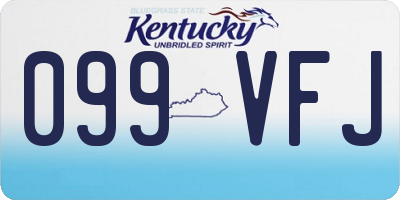 KY license plate 099VFJ