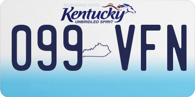 KY license plate 099VFN