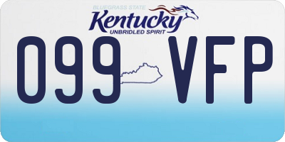 KY license plate 099VFP
