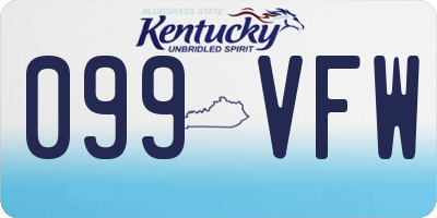 KY license plate 099VFW