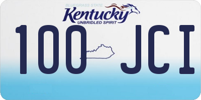 KY license plate 100JCI