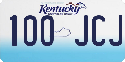 KY license plate 100JCJ