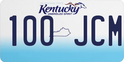 KY license plate 100JCM