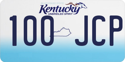 KY license plate 100JCP