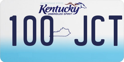 KY license plate 100JCT