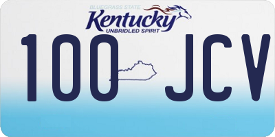 KY license plate 100JCV