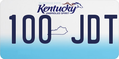 KY license plate 100JDT