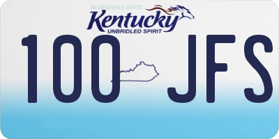 KY license plate 100JFS
