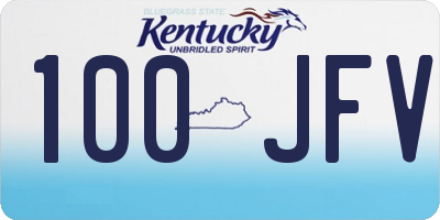 KY license plate 100JFV
