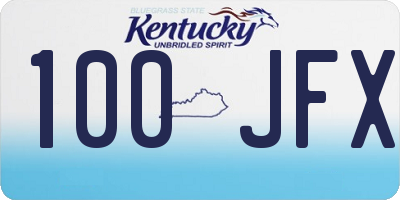 KY license plate 100JFX
