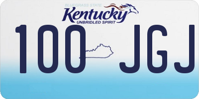 KY license plate 100JGJ