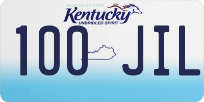 KY license plate 100JIL