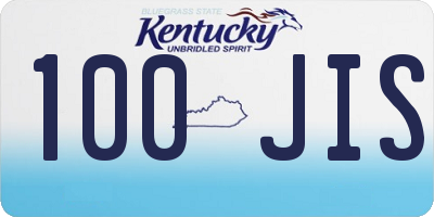 KY license plate 100JIS