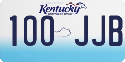 KY license plate 100JJB