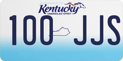KY license plate 100JJS