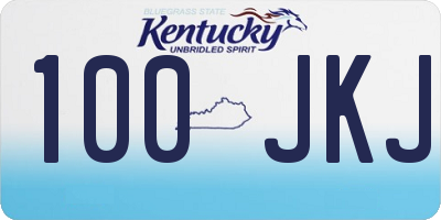 KY license plate 100JKJ