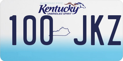KY license plate 100JKZ