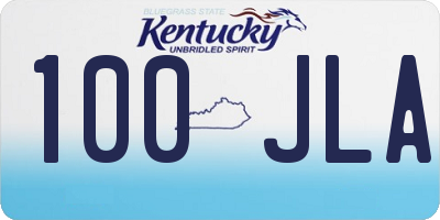 KY license plate 100JLA