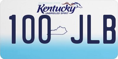 KY license plate 100JLB