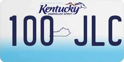 KY license plate 100JLC