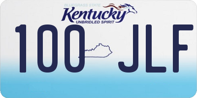 KY license plate 100JLF