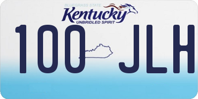 KY license plate 100JLH