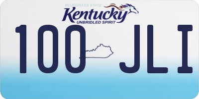 KY license plate 100JLI