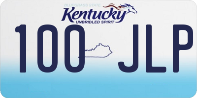 KY license plate 100JLP