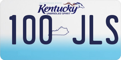 KY license plate 100JLS