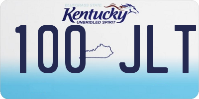 KY license plate 100JLT