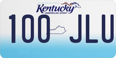 KY license plate 100JLU