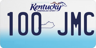 KY license plate 100JMC