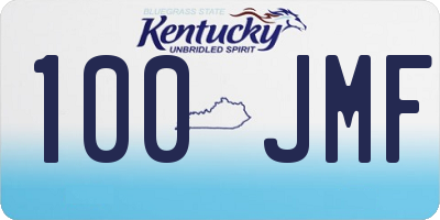 KY license plate 100JMF