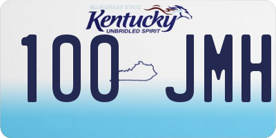 KY license plate 100JMH