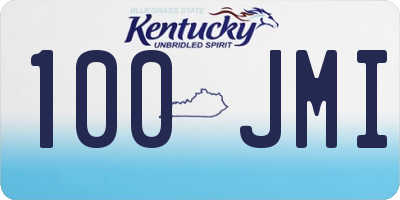 KY license plate 100JMI