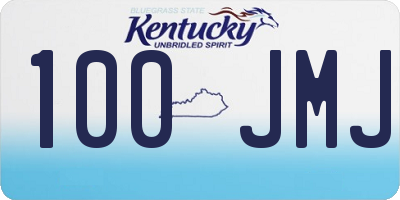 KY license plate 100JMJ