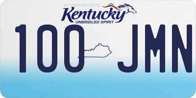 KY license plate 100JMN