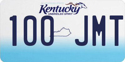 KY license plate 100JMT
