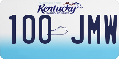 KY license plate 100JMW