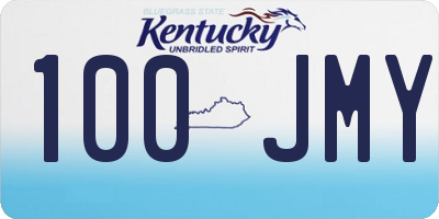 KY license plate 100JMY