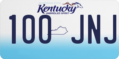 KY license plate 100JNJ