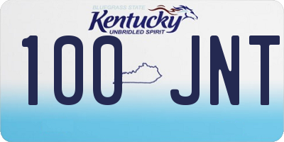 KY license plate 100JNT
