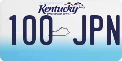 KY license plate 100JPN