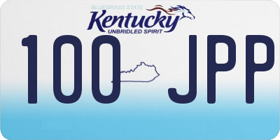 KY license plate 100JPP